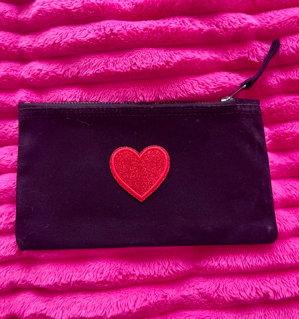 Trousse noire en coton personnalisable L'univers féerique de Fanny