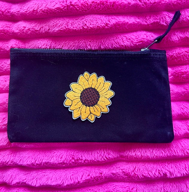 Trousse noire en coton personnalisable L'univers féerique de Fanny