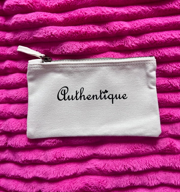 Trousse beige en coton personnalisable L'univers féerique de Fanny
