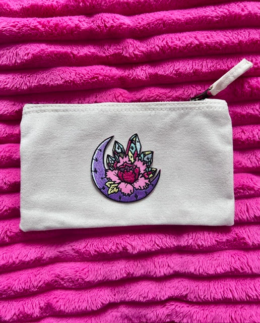 Trousse beige en coton personnalisable L'univers féerique de Fanny