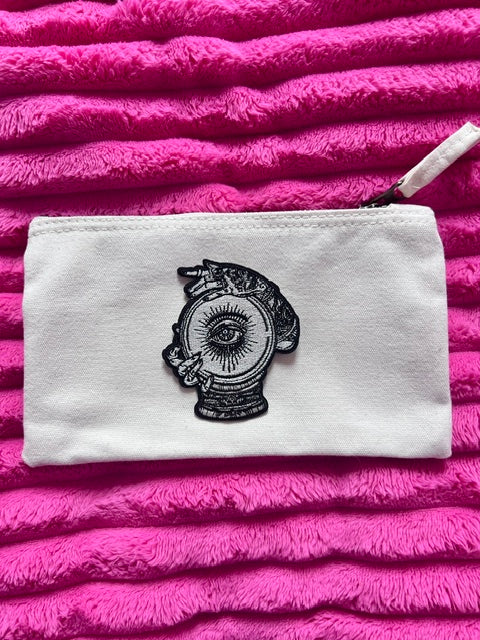 Trousse beige en coton personnalisable L'univers féerique de Fanny