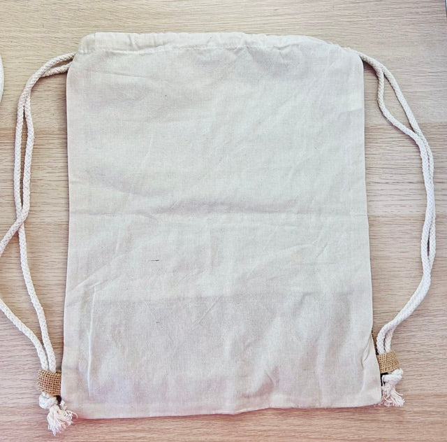 Sac a dos en coton et toile de jute L'univers féerique de Fanny
