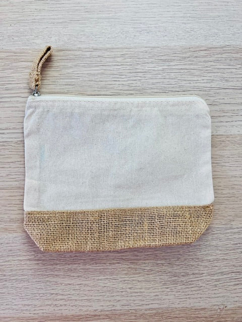 Trousse en coton et toile de jute L'univers féerique de Fanny